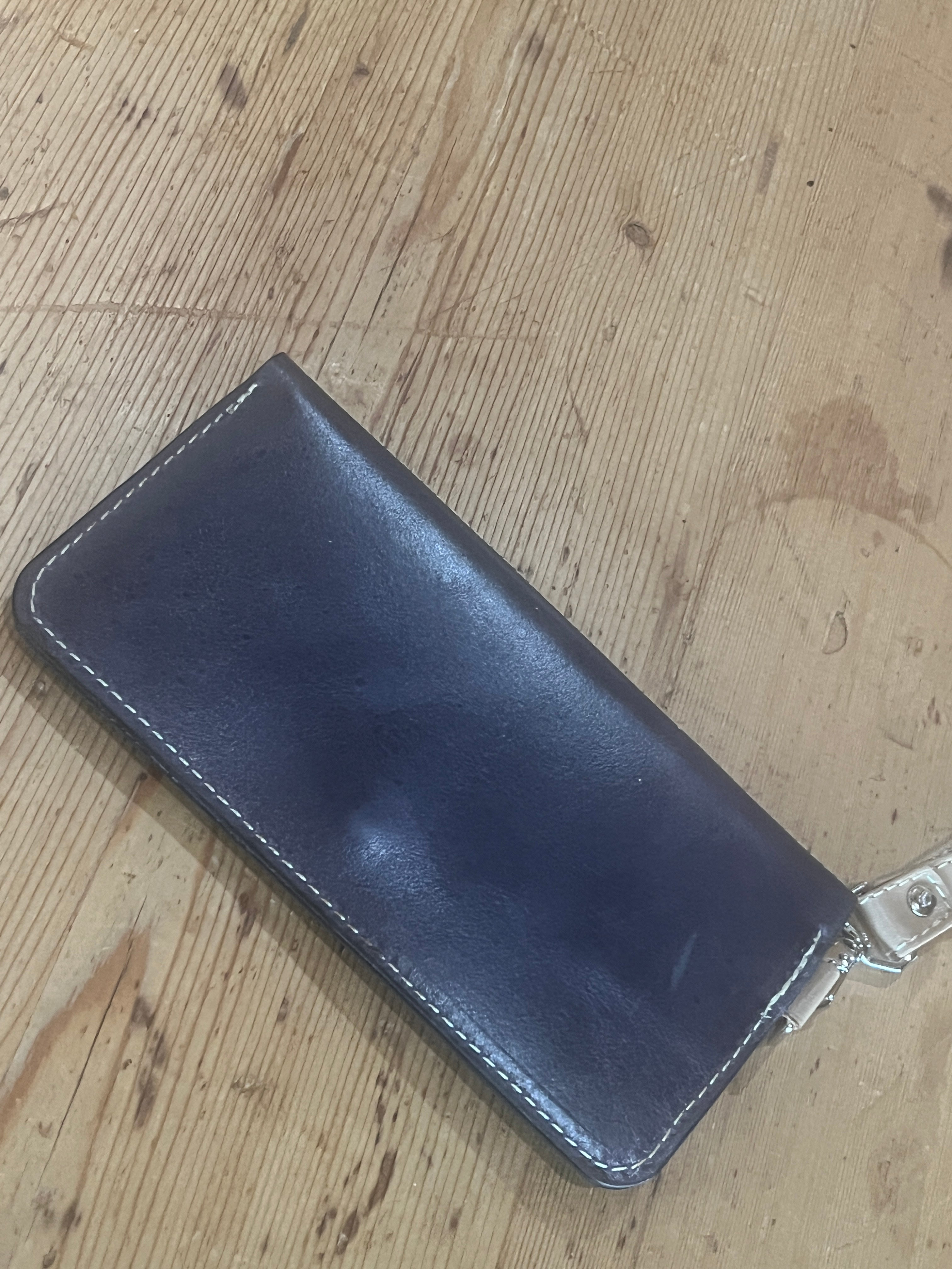 Leather Envelope Clutch with Wristlet