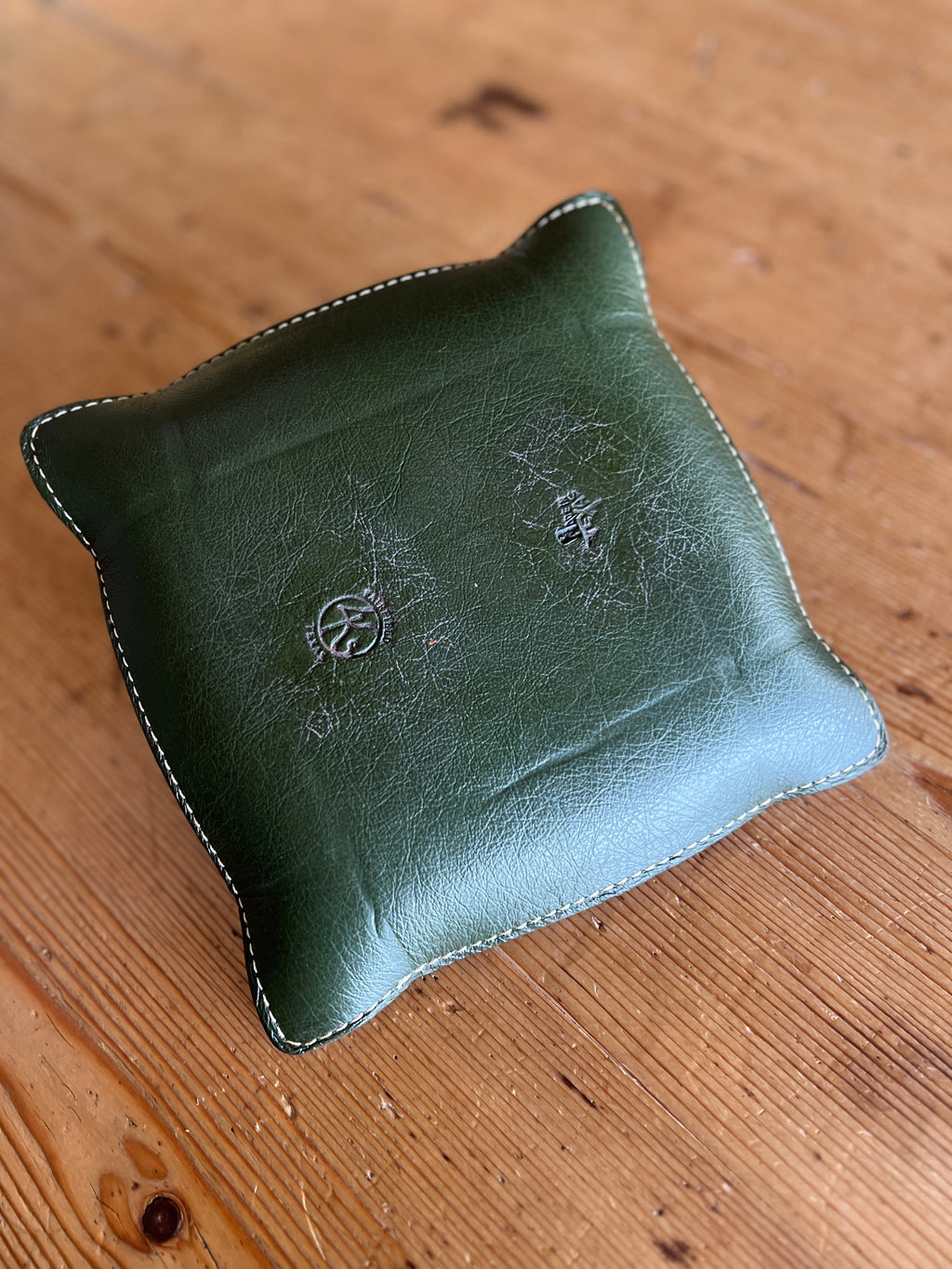 Hand-Tooled Leather Valet Tray