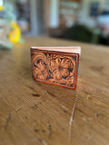 Hand-Tooled Leather Billfold Wallet