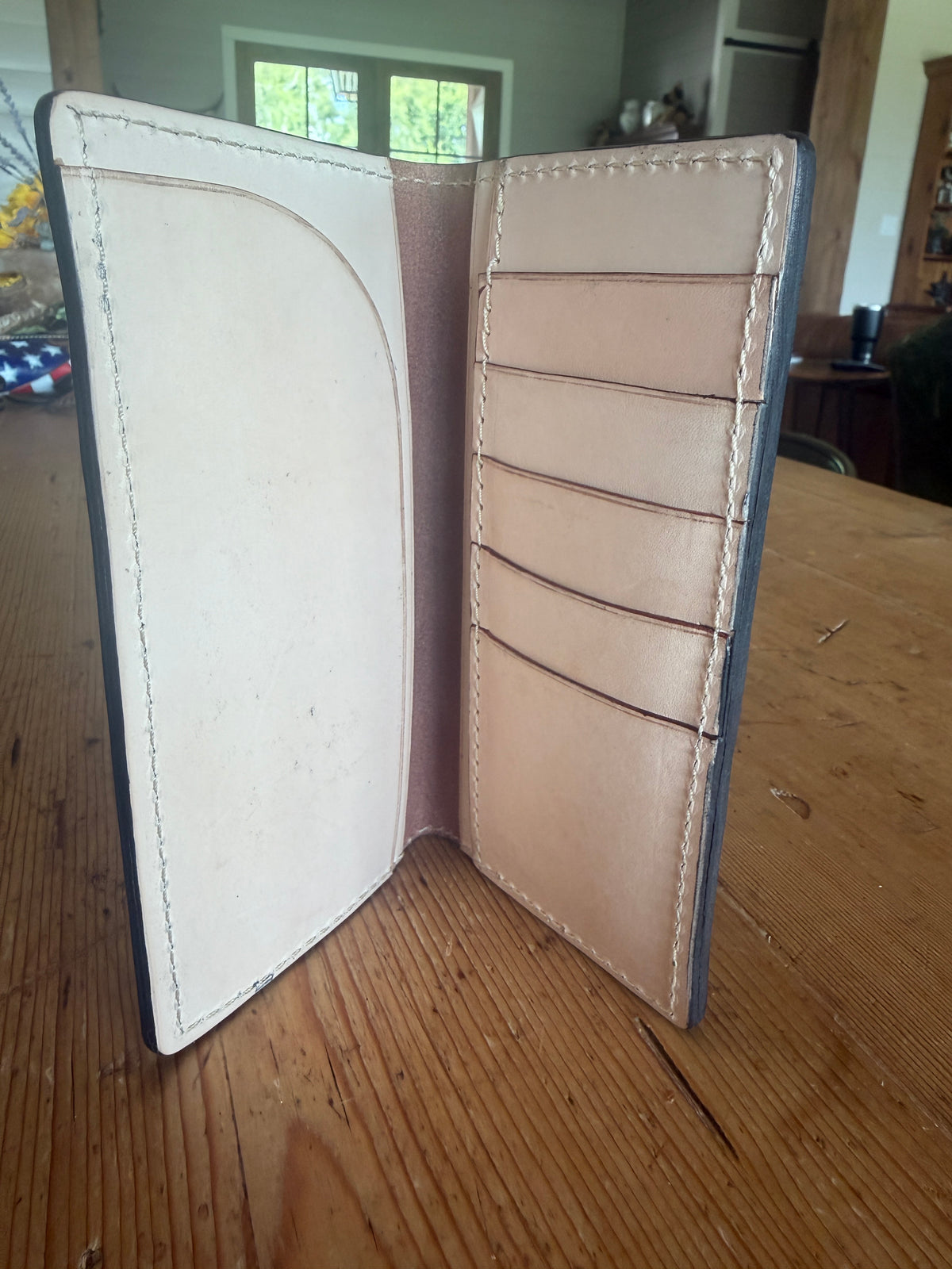 America 250 Roper Wallet - interior showing card slots and bill compartment