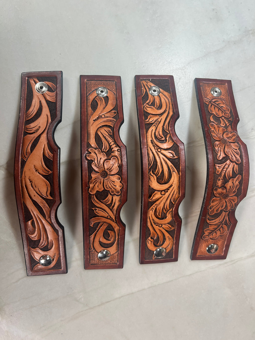 Hand-Tooled Leather Cigar/Pipe Rest
