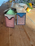 Geometric Stamped Money Clip Wallet