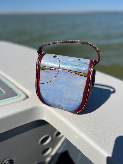 Hand-Painted Fly Reel Case - 5" Diameter