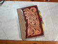 Hand-Tooled Leather Padfolio - 8" x 5"